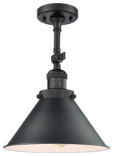 Briarcliff 1-Light Semi-Flush Mount, Matte Black