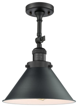 Briarcliff 1-Light Semi-Flush Mount, Matte Black