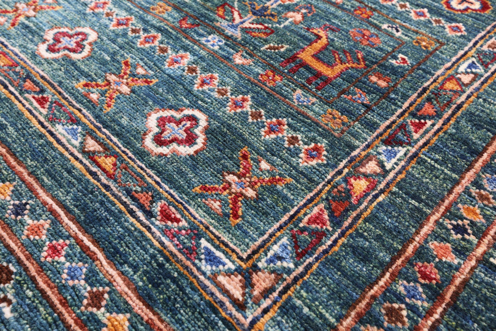 5' 0" X 6' 5" Tribal Persian Gabbeh Handmade Rug Q11303