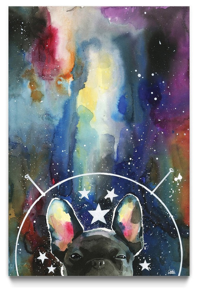 Space Frenchie Fine Art Print by Lora Zombie, 20"x30"