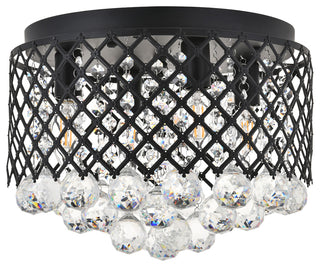 Matte Black Finish 4-Light Flush Mount