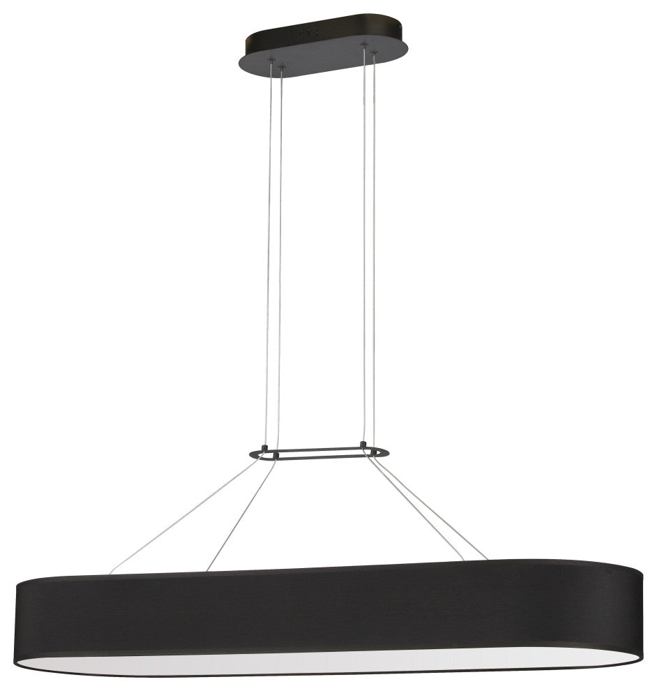 Black Modern Pendant With Matte Black Metal