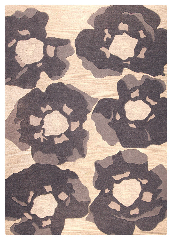 Poppy Rug, Gray, 8''3"x11''6"