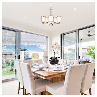 Design House 567198 Oslo 5 Light 25"W Chandelier - Satin Nickel