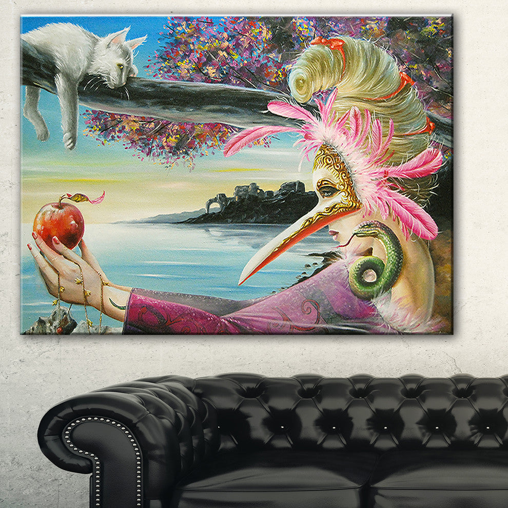 "Secret of Temptation" Portrait Digital Art Canvas Print