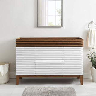 Render 48" Single Bathroom Vanity Cabinet, White Walnut
