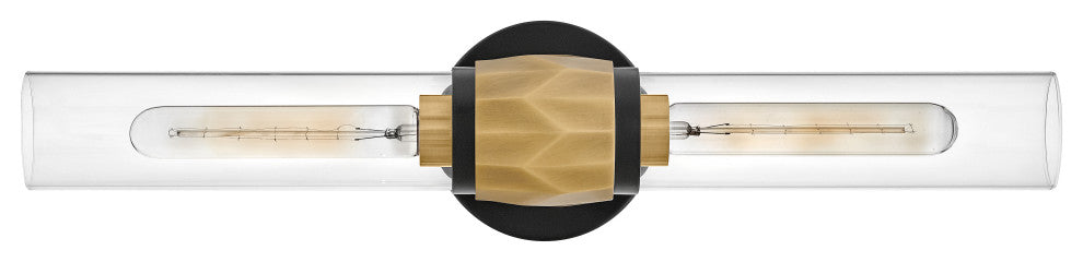 Hinkley Ellison Large Two Light Vanity, Black