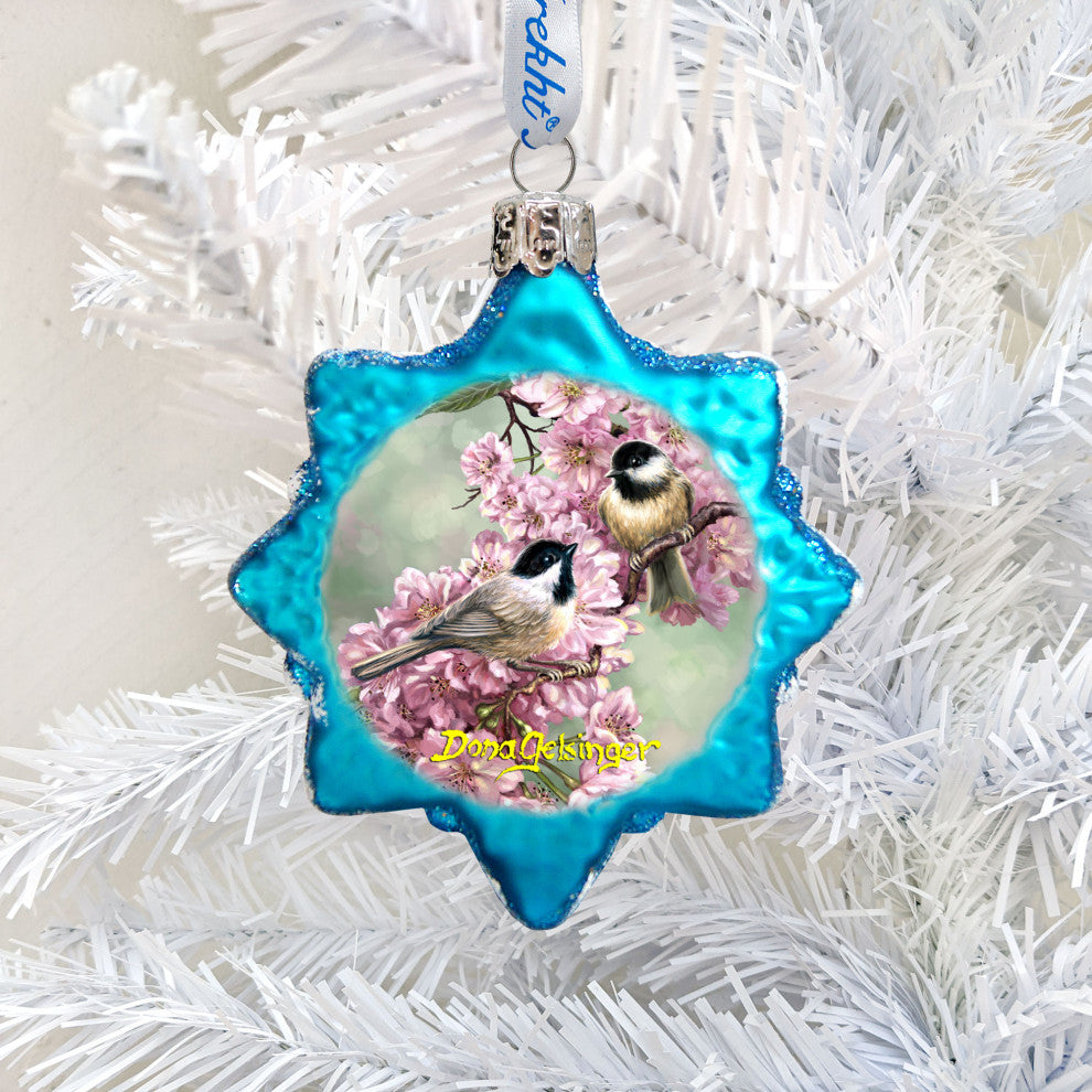 Spring Blossoms Mercury Glass Ornament
