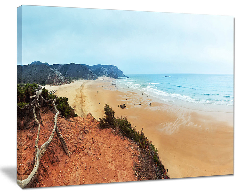 "Tranquil Coastline With Waves" Oversized Beach Wall Art, 20"x12"