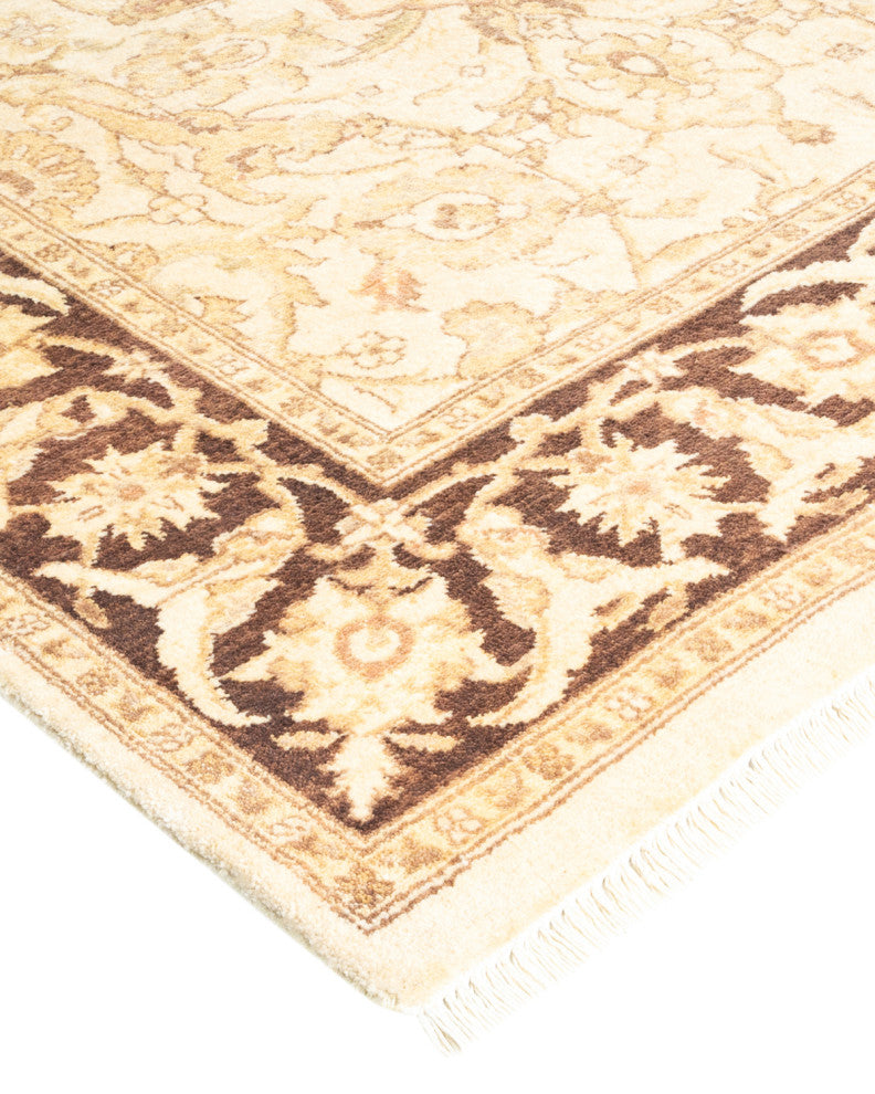 Eclectic, One-of-a-Kind Hand-Knotted Area Rug Ivory, 4' 2 x 6' 2