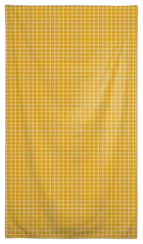 Yellow Grid 58 x 102 Outdoor Tablecloth