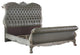 Jazlyn Ornamental Baroque Standard Bed, Vintage Bone White, King