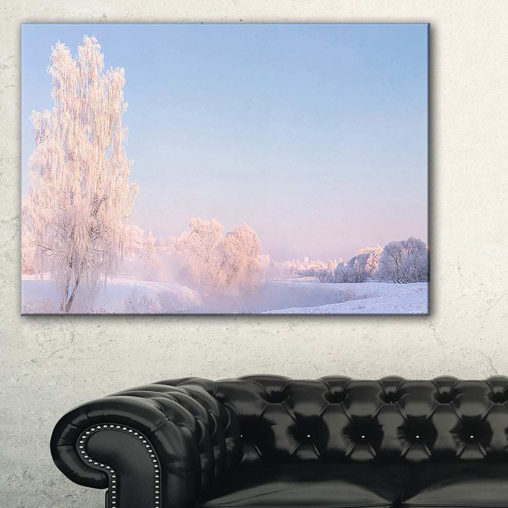 "White Crystal Tree And Landscape" Landscape Print Wall Art, 40"x30"