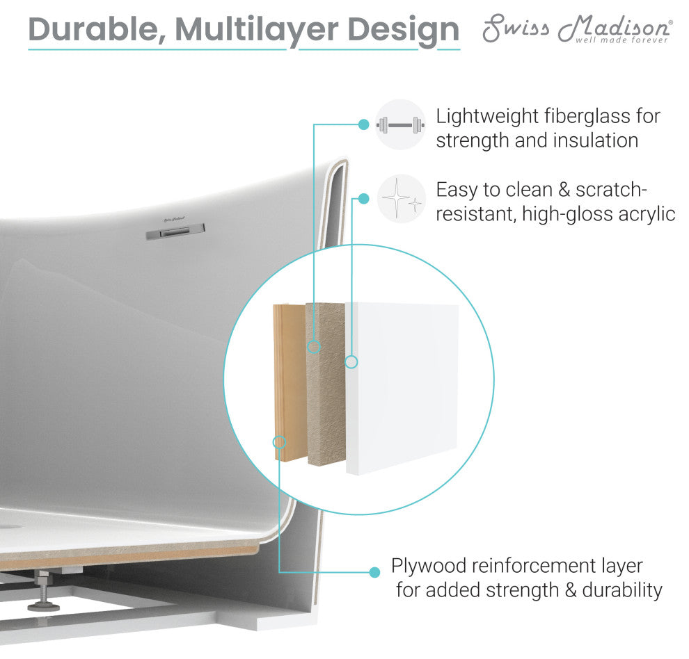 Sublime Freestanding Single Slipper Bathtub