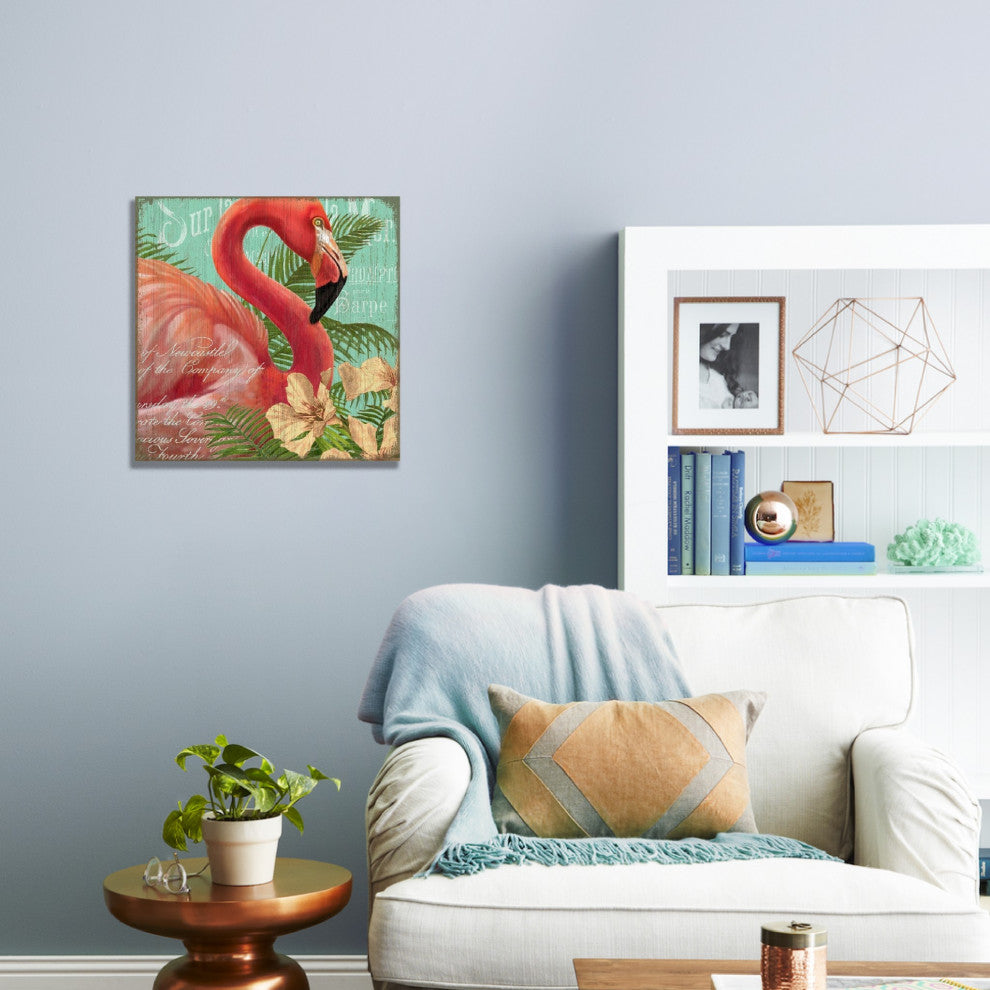 Fun Tropical Flamingo Wall Decor