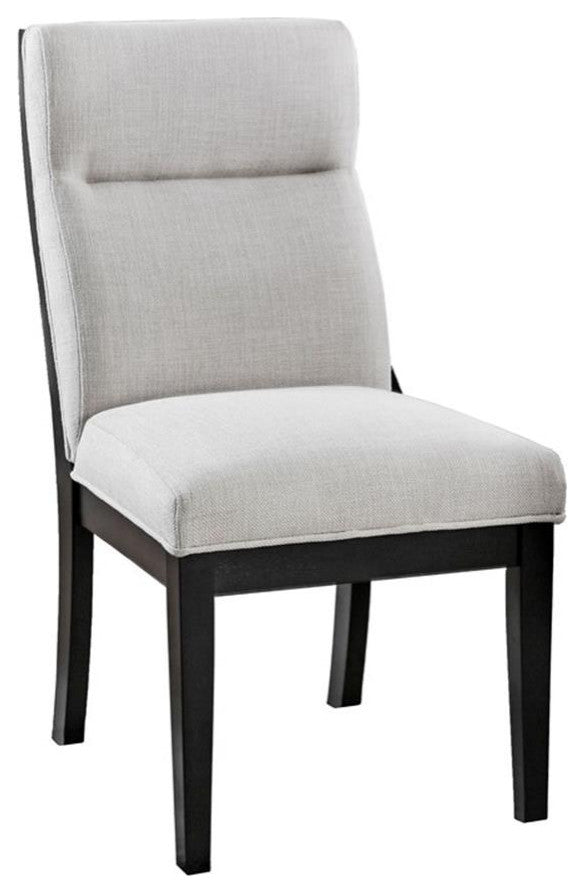 Furniture of America Andy Fabric Padded Dining Side Chair in Beige (Set of 2)