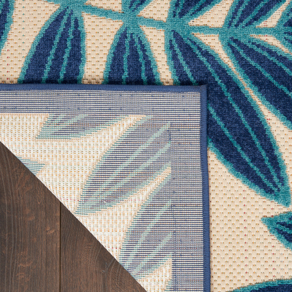Nourison Aloha 7' x 10' Navy Tropical Area Rug