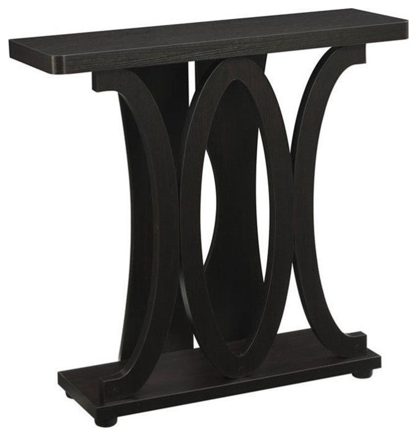 Convenience Concepts Newport Hailey Console Table in Espresso Wood Finish