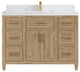 Santa Monica 48 Single Sink Bath Vanity in Whitewashed Teak 2" Empira Quartz