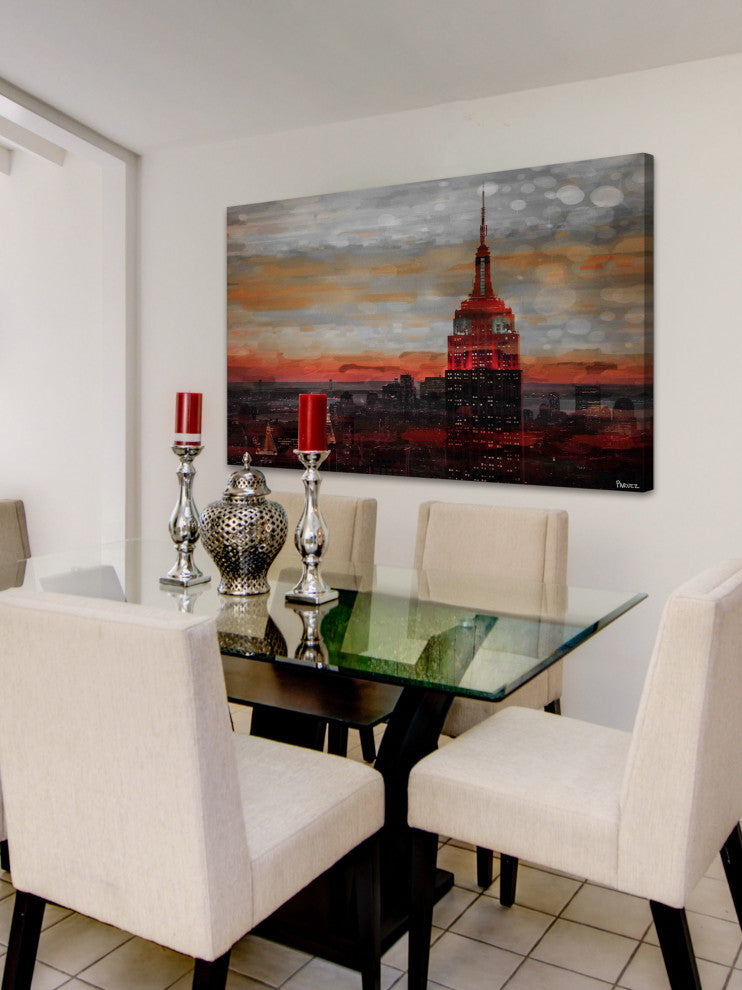 "Red Hot NYC" Print on Canvas, 36"x24"