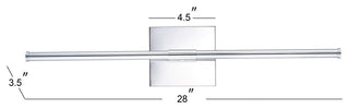 Makena Modern Minimalist Dimmable Integrated LED Metal Wall Sconce