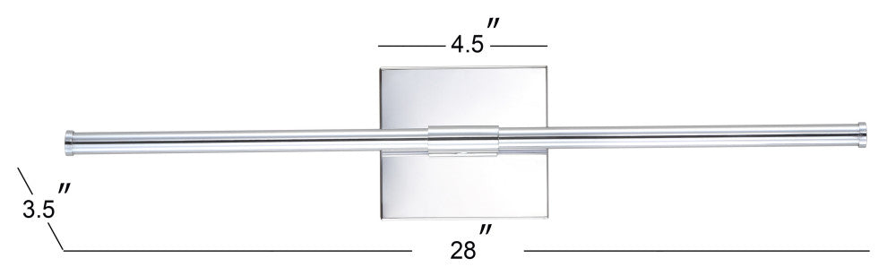 Makena Modern Minimalist Dimmable Integrated LED Metal Wall Sconce