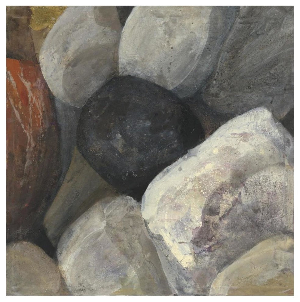 "Black Rock" Digital Paper Print by Albena Hristova, 42"x42"