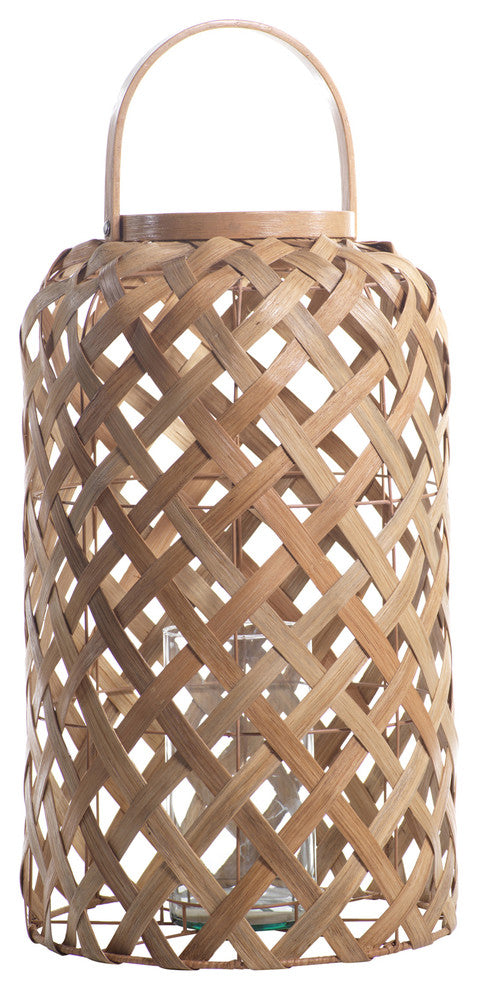 Samar 24" Tall Flatcore Rattan Decorative Lantern