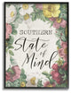 Southern State of Mind Floral Border Framed Giclee Texturized Art, 11"x14"