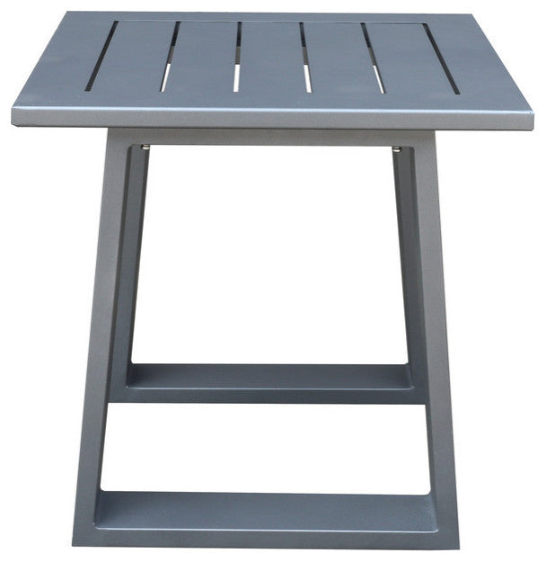 Finley End Table, 24", Powdered Pewter