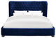 Finley Blue Velvet Bed, Queen