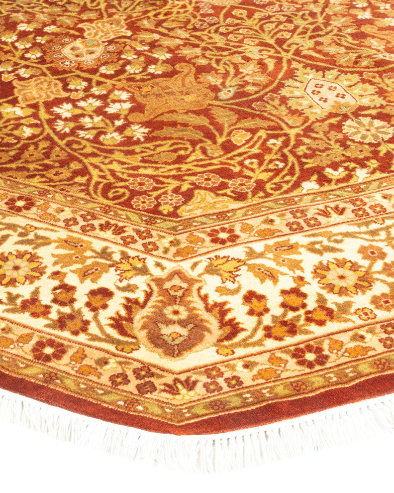 Mogul, One-of-a-Kind Hand-Knotted Area Rug Orange, 6'' 1" x 6'' 1"