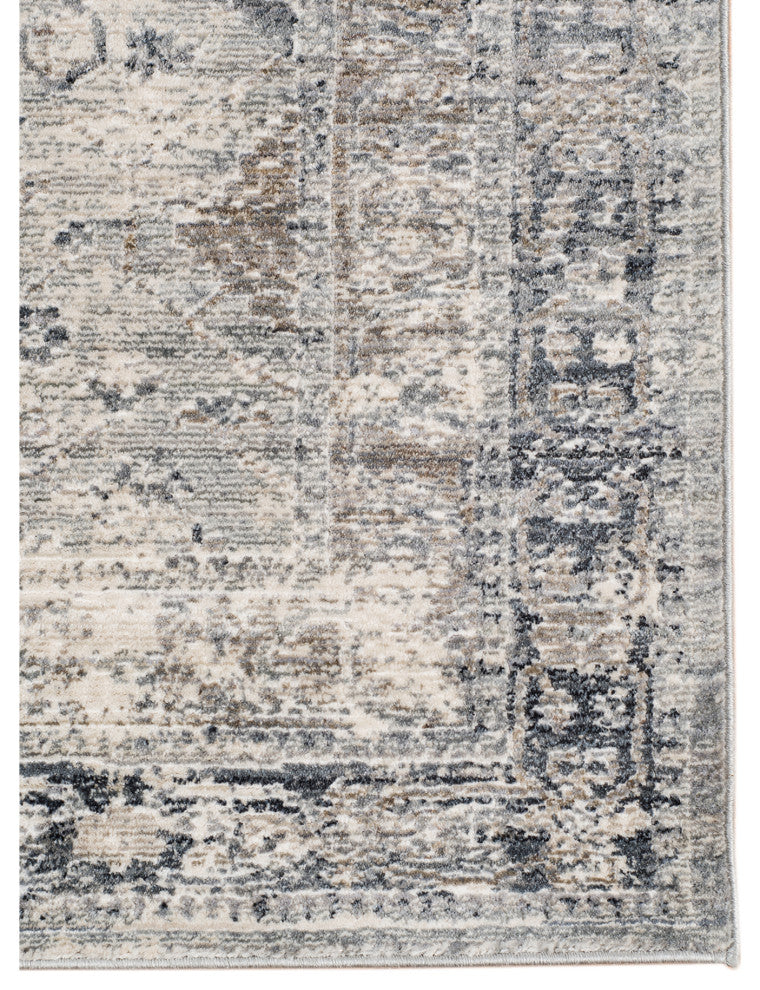 Fairmont Cohaug Runner, Gray, 2'6" x 7'10", Bordered