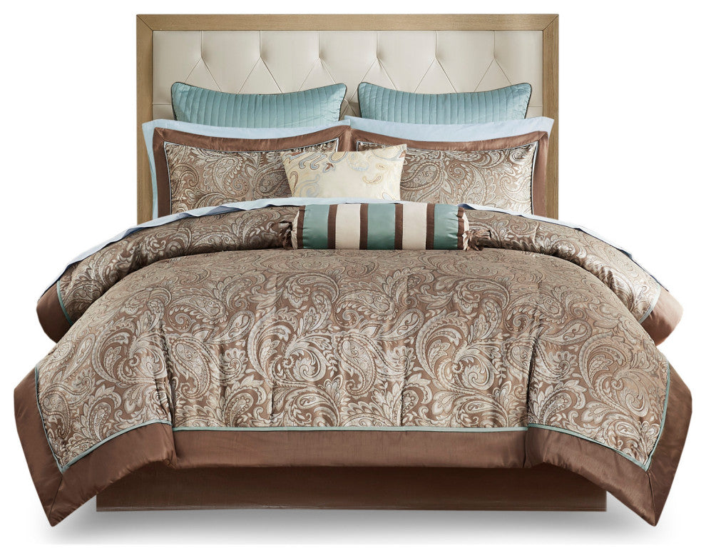 Madison Park Jacquard 12-Piece Set, Queen