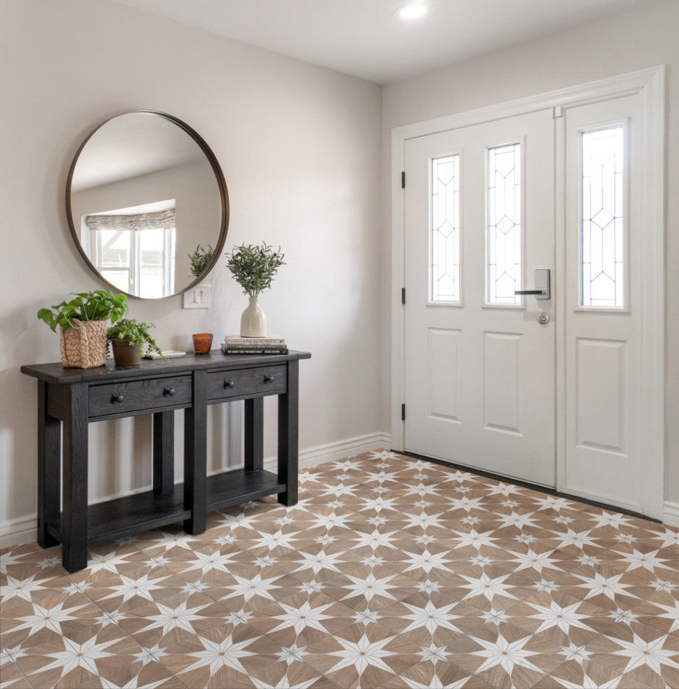Merola Tile Amazon Stella Loire 9-3/4" x 9-3/4" Porcelain Floor and Wall Tile