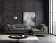 Divani Casa Hickman Modern Dark Gray Fabric Sectional Sofa