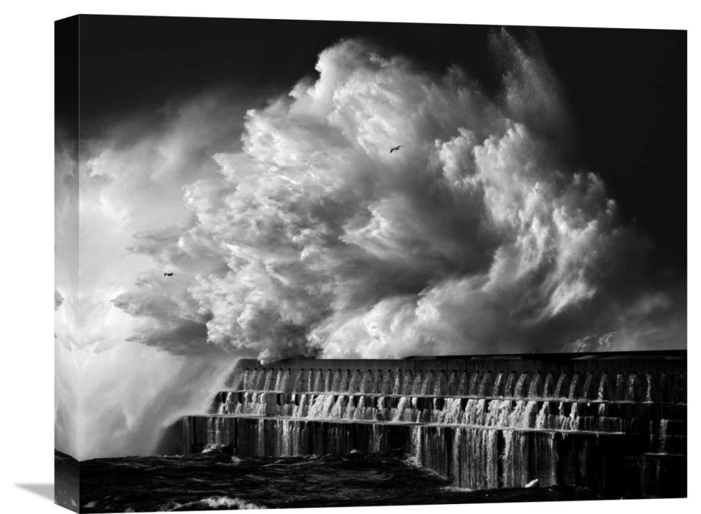 "A Crashing Wave" Stretched Canvas Giclee by Maciej Hermann, 22"x18"