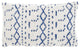Mina Victory AA019 Throw Pillow, Blue Ink, 12"X20"