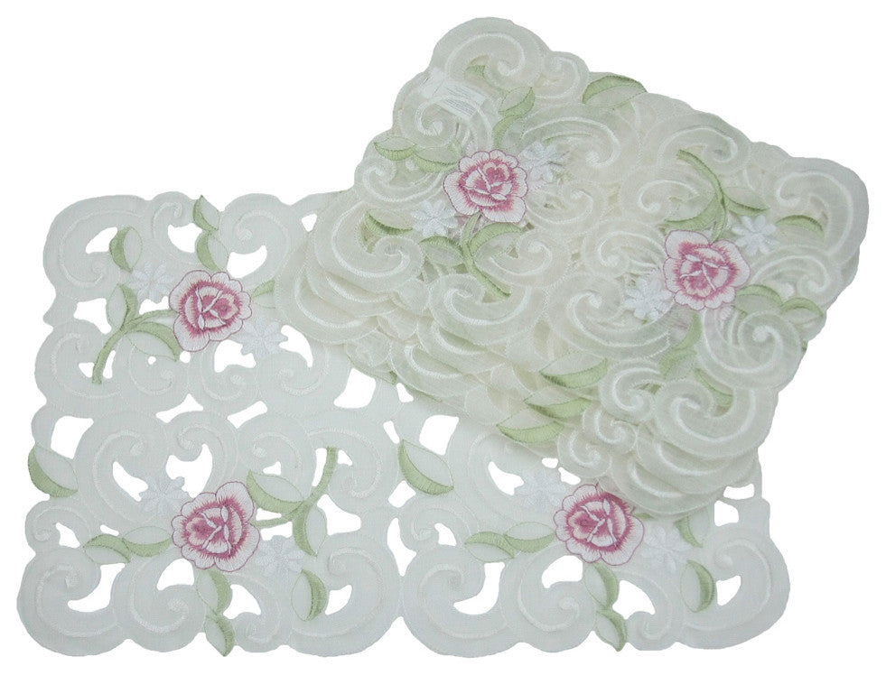 Dainty Rose 12"x18" Placemat, Set of 4