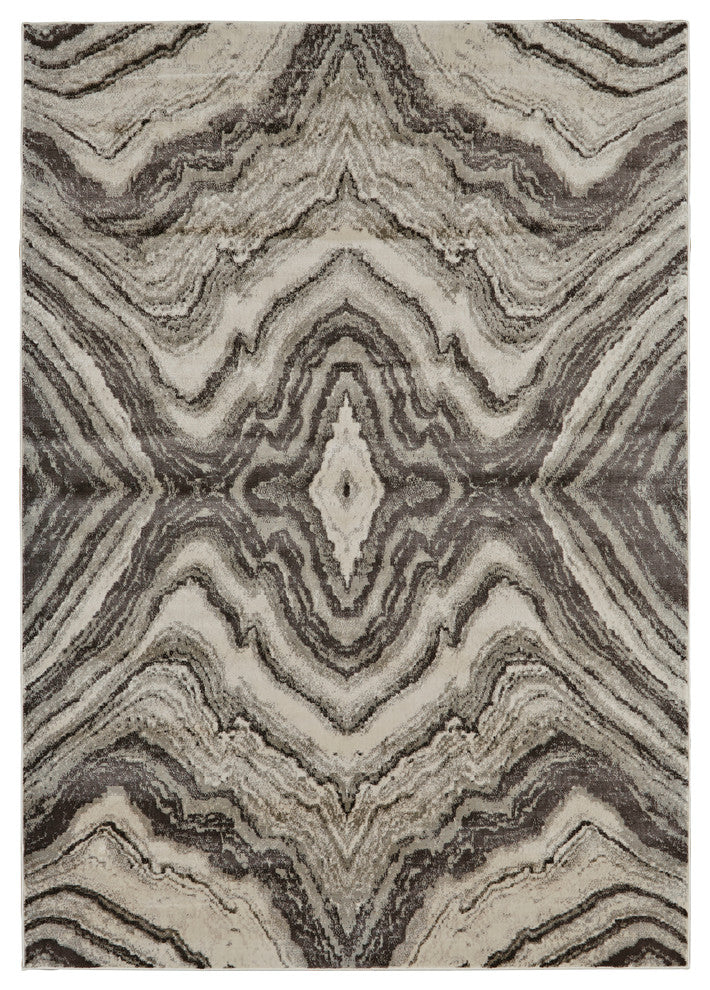 Weave & Wander Alessandria Rug, Birch/Sterling, 6'7"x9'6"
