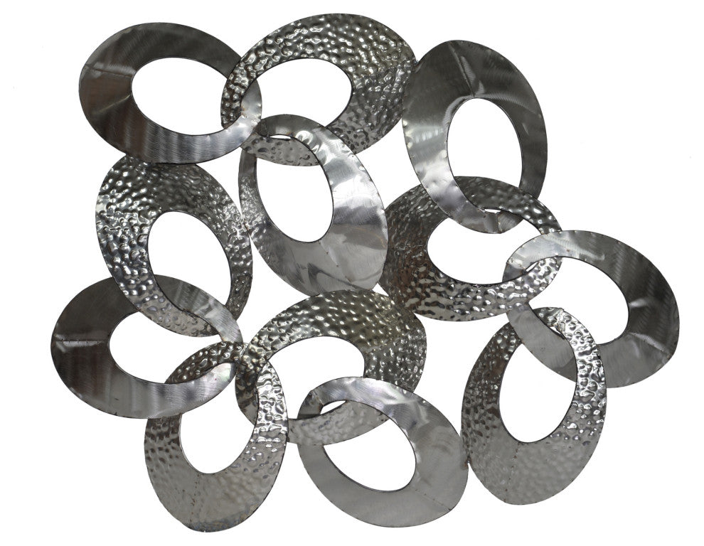 Contemporary Looped Metal Wall Dcor - Silver