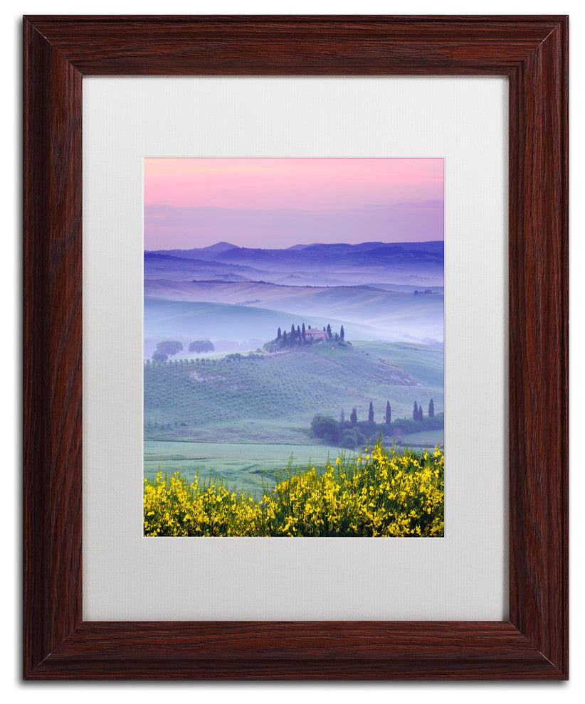Michael Blanchette 'Dawn over Belvedere' Art, Wood Frame, White Mat, 14x11