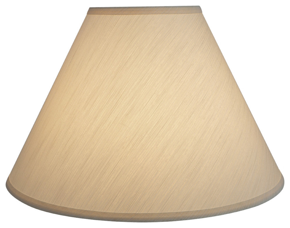 32771 Hardback Empire Shaped Spider Lamp Shade, Eggshell, 7"x18"x12 1/2"