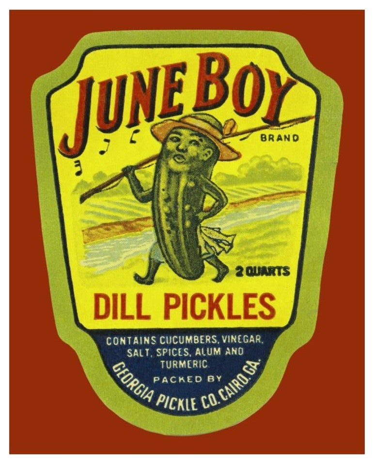 "June Boy Dill Pickles" Digital Paper Print by Retrolabel, 20"x24"