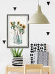 "Sunflower and Wilted Leaves II" Framed Painting Print
