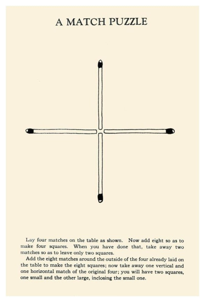 "A Match Puzzle" Digital Paper Print by Retromagic, 29"x42"