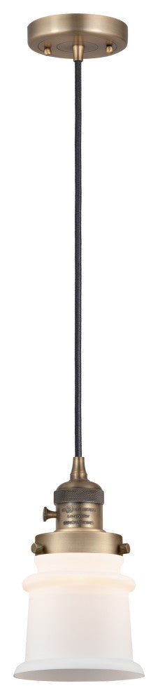 INNOVATIONS 201CSW-BB-G181S 1-Light Mini Pendant Brushed Brass