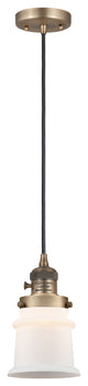 INNOVATIONS 201CSW-BB-G181S 1-Light Mini Pendant Brushed Brass