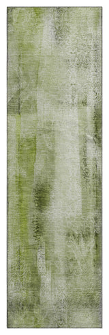 Premium Machine Washable Mayfield AMF537 Sage 2'3" x 7'6" Runner Rug