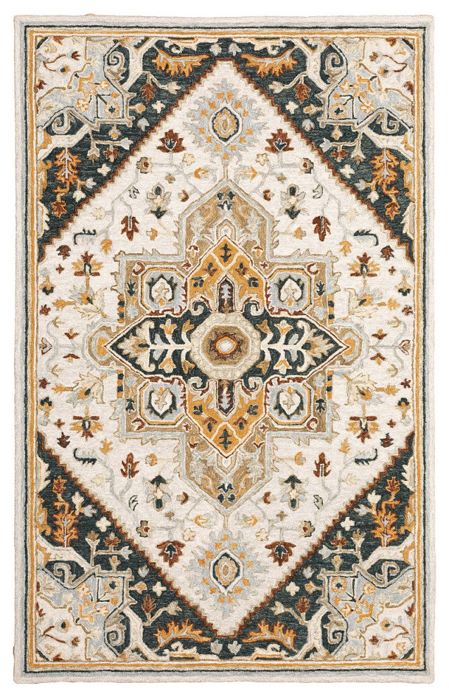 Oriental Weavers Sphinx Alfresco 28407 Rug, Ivory/Charcoal, 10'0"x13'0"